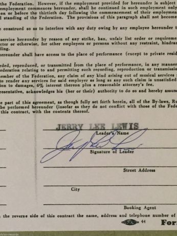 january 1966 signed contract JSA M57652 2